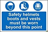 safety helmets et sauf gilets de corps et bottes doivent être portés au-delà de ce point de sécurité rigides en ...