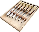 sag-mhg Tools Ciseau à bois dans un coffret bois, 6 pièces, 1 pièce, p70003.06