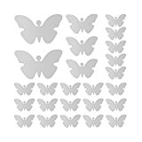 Saison de Fée Argent-Acrylique-Sticker mural Papillons 3D effet miroir autocollant mural pour chambre ou Salon Cuisine