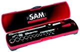 SAM Outillage 73-R17Z Coffret de douilles/accessoires 1/4" 17 Outils de 4 à 14 mm