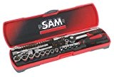 SAM Outillage 73-R45Z Coffret de douilles/accessoires 1/4" 45 Outils de 3,2 à 14 mm