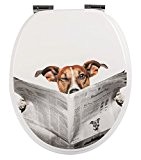 Sanitop 40264 4 Abattant WC motif Business Dog avec frein de chute