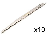 Saxton - 10 Lames de scie sabre à bois de 240mm R1021L pur outil Bosch , Dewalt ou Makita
