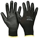 SBS lot de 12 paires de gants en nylon-noir-taille 11
