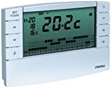 Sesam 1CR CR022B Thermostat d'ambiance digital Zefiro avec minuterie hebdomadaire 3 V Blanc