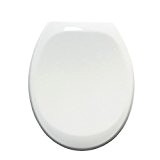 Siège de toilette avec soft close et fonction de déverrouillage rapide fabriqué en thermodurcissable, blanc