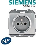 Siemens - Prise 2P+T Alu Silver Delta IRIS
