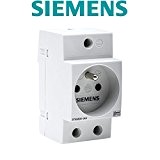 Siemens - Prise modulaire 2P + T pour tableau électrique avec obturateur