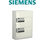 Siemens - Tableau électrique pré-équipé 2 rangées 26 modules 8 disjoncteurs 2 interrupteurs différentiels NFC 15-100