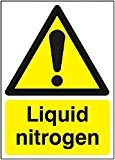 Signes et étiquettes Amzhz197 a3arp "A3 d'azote liquide" Hazard plaque signalétique, 1,2 mm Autocollant rigide Polypropylène, longueur 420 mm x 297 mm de largeur
