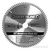 Silverline 456915 Lame TCT pour l'aluminium 80 dents 250 x 30 bagues de 25/20/16 mm