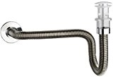 Siphon flexible passe-partout pour lavabo - Diamètre 32 - Longueur 50 cm