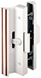 Slide-Co 141845 Sliding Patio Door Handle Set, 4-15/16 in., Extruded Aluminum, Clamp Latch, White w/Wood Grain by Slide-Co