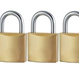 Small Luggage Key Security Lock - Lot de 3 Cadenas en laiton de 20 mm