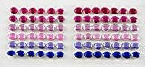 Smoobee Princess Red Purple Beautiful Gem Stickers for Customizing The No Cry Hairbrush Brosse à cheveux - 72 pieces