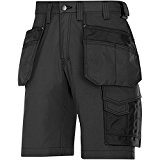 Snickers 30230404046 Rip-Stop Short d'artisan avec poches holster Taille 46 Noir