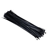 SODIAL(R) 100Pcs 7.7 Pouces Plastique Cable/Fil Attaches avec des dents autobloquants - Noir