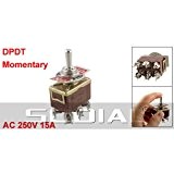 SODIAL(R) DPDT interrupteur ¨¤ bascule 15A 250V AC 3 Position On/Off/On 6 bornes ¨¤ vis