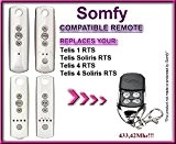 Somfy Telis 1 RTS, Somfy Telis Soliris RTS Compatible Télécommande, 4 canaux 433,42Mhz remplacement de haute qualité pour LE MEILLEUR ...