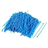 sourcingmap® 1000pcs 3 mm x 100 mm-Fil Nylon autoblocant électrique Serre-câbles Bleu