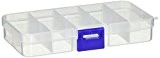 Sourcingmap® 4 pcs 10 Grille en plastique transparent pièces de composants électroniques Boîte de rangement Case