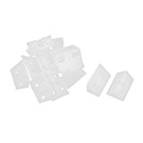 sourcingmap® penderie étagère angle plastique Crochets Crochets 10pcs blanc assemblage meubles