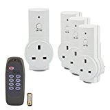 sourcingmap® Wireless Power Outlets Light Switches Sockets Home Mains w Remote Control