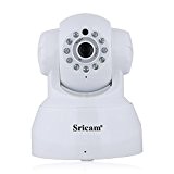 Sricam Caméra de Surveillance 720P H.264 PT ONVIF CCTV 720P Blanc