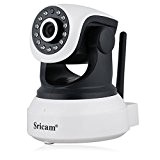 Sricam SP017 IP Camera de Surveillance sans Fil, 720p HD, H.264, ONVIF, p2p, Infrarouge, Toutes les Fonctions de App, MicroSD ...