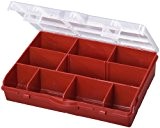 Stack-On SBR-10 10 Compartment Storage Organizer Box with Removable Dividers, Red by Stack-On