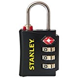 STANLEY Cadenas TravelMax TSA approuvé à combinaison  30mm noir indicateur de sécurité 3 chiffres S742-054