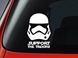 Star Wars First Order Stormtrooper 'Support The Troops' - Vinyl Decal - Car, Window, Wall, Laptop Sticker by Level 33 ...