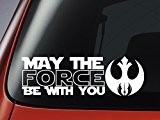 Star Wars May The Force Be With You and Jedi Logo - Vinyl Decal - Car, Window, Wall, Laptop Sticker ...