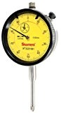 Starret 3025-681 Comparateur analogique à cadran jaune course 20 mm, graduation 0,01 mm, échelle 0-100
