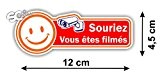 Sticker Autocollant " Souriez vous êtes filmés " 12cm / 4,5cm