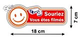 Sticker Autocollant " Souriez vous êtes filmés " 18cm / 7cm