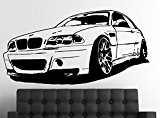 Sticker mural BMW M3 Csl E46, Vinyle, noir, Medium