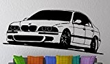 Sticker mural BMW M5 E39, Vinyle, noir, Medium