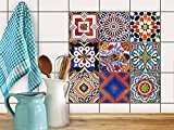 Stickers carrelage - Art de tuiles mural | Feuille adhésive décorative carreaux - carrelage adesif salle de bain et cuisine ...