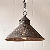 Stockbridge Shade Light with Chisel in Blackened Tin by Irvin's Country Tinware