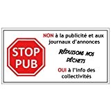 Stop Pub - Autocollants 8 x 4 cm.