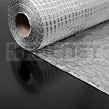 Strotex 1 x Rouleau d'isolant mince en aluminium Imperméable Isolation thermique et réflective Convient pour l'isolation des murs, sols et toits 1,5 m ...