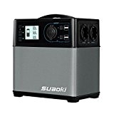 Suaoki 400Wh Groupes éléctrogènes Alimentation du Générateur d'énergie Solaire Portable, Chargée de Solaires Sortie AC / Voitures 4 USB Ports/2 ...