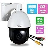 Sunba 960H Outdoor, 4.7 - 94mm, 22X Optical Zoom, 700TVL Sony CCD, Laser IR-Cut Night Vision 800ft, Middle Speed PTZ ...