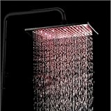 Sunny Key | Équipement pour salles de bain:Monochrome LED douche douche Top Spray buse (rouge)(12 Inch)