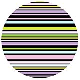 Supertogether rayures horizontales noires repositionnable decorative Sticker Mural dots pack de 4 - diamètre 33cm