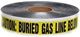 Swanson DETY21005 2-Inch by 1000-Feet 5-MIL Detectable Tape Caution with Buried Gas Line Below Yellow/Black Print by Swanson