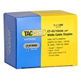 Tacwise 0353 Boîte de 5000 Agrafes pour câble CT-45/10 mm Blanc