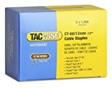 Tacwise 0355 Boîte de 5000 Agrafes pour câble CT-60/12 mm Blanc