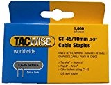 Tacwise Agrafes de câble Blanc 0353 Ct-45/10 mm
